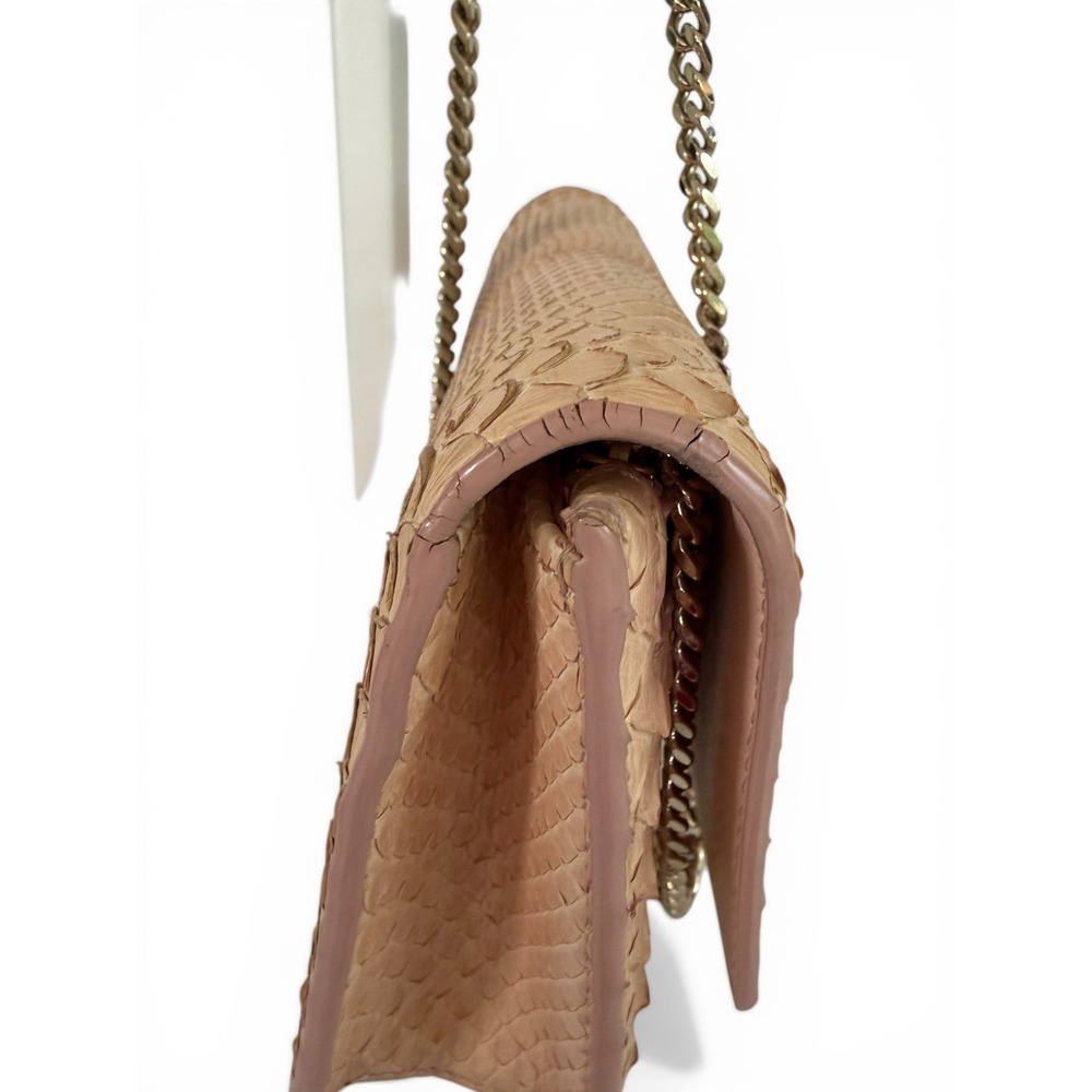 Versace Medusa Python Wallet On Chain Crossbody Bag Nude Peach WOC - Picture 6 of 16